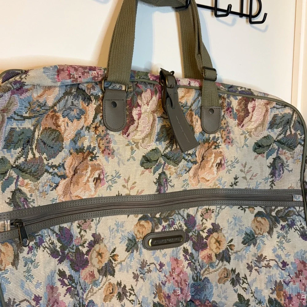 French West Indies Floral‎ Tapestry Cottagecore Grandmacore Vintage Garment Bag